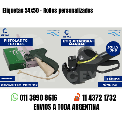 Etiquetas 54x50 - Rollos personalizados