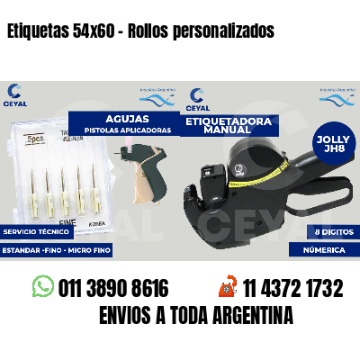 Etiquetas 54x60 - Rollos personalizados