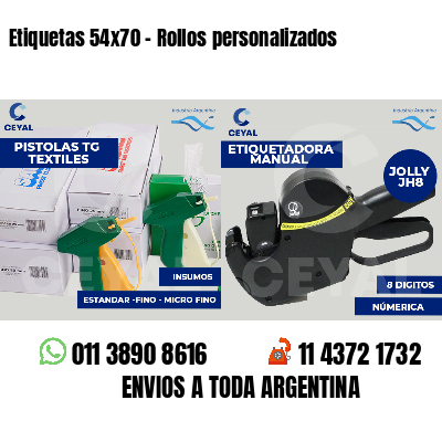 Etiquetas 54x70 - Rollos personalizados