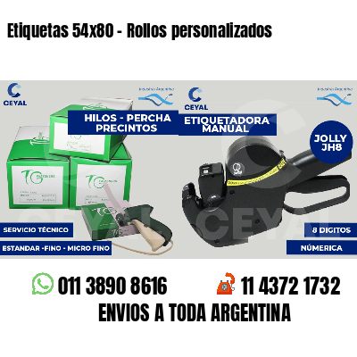 Etiquetas 54x80 - Rollos personalizados
