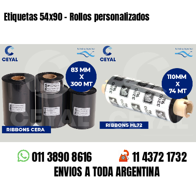 Etiquetas 54x90 - Rollos personalizados