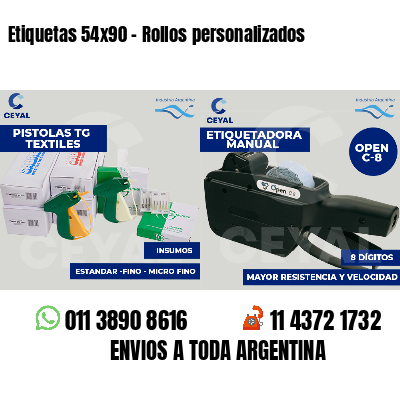 Etiquetas 54x90 - Rollos personalizados