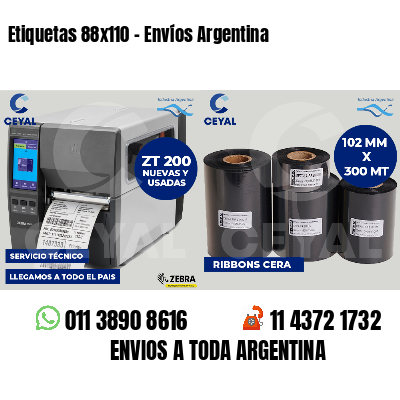 Etiquetas 88x110 - Envíos Argentina