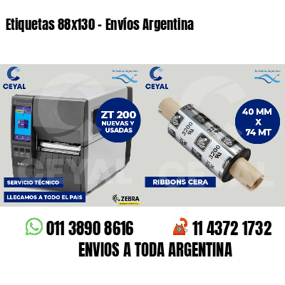 Etiquetas 88x130 - Envíos Argentina
