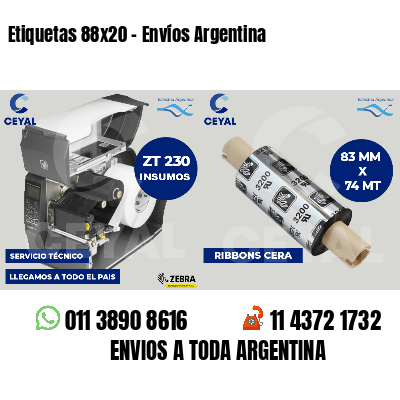 Etiquetas 88x20 - Envíos Argentina