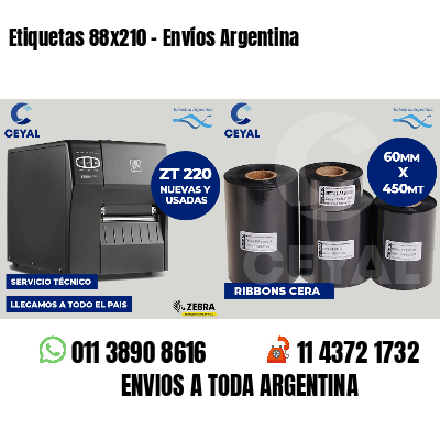 Etiquetas 88x210 - Envíos Argentina