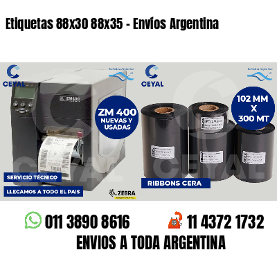 Etiquetas 88x30 88x35 - Envíos Argentina