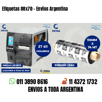 Etiquetas 88x70 - Envíos Argentina