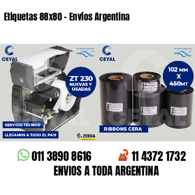 Etiquetas 88x80 - Envíos Argentina
