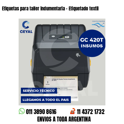Etiquetas para taller indumentaria - Etiquetado textil