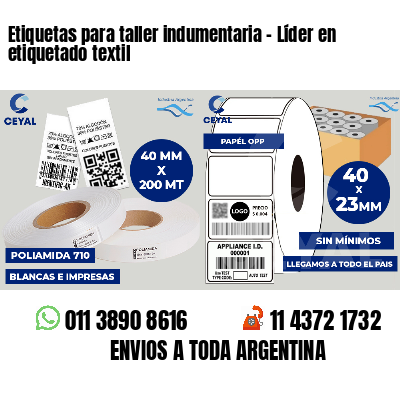 Etiquetas para taller indumentaria - Líder en etiquetado textil