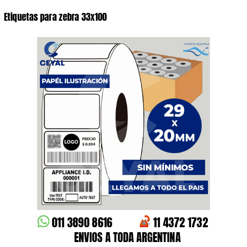 Etiquetas para zebra 33×100