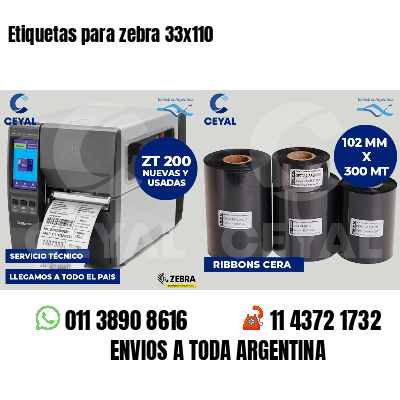 Etiquetas para zebra 33x110