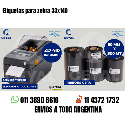 Etiquetas para zebra 33x140