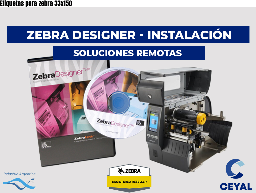 Etiquetas para zebra 33x150