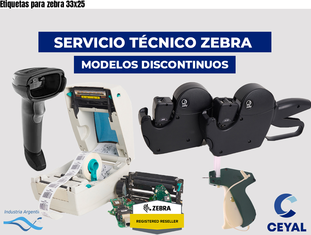 Etiquetas para zebra 33x25