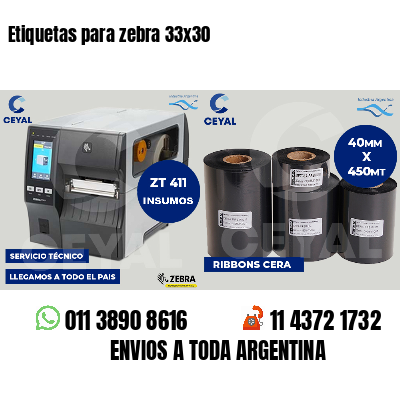 Etiquetas para zebra 33x30