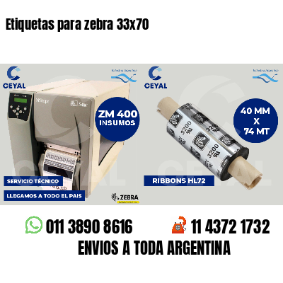 Etiquetas para zebra 33x70