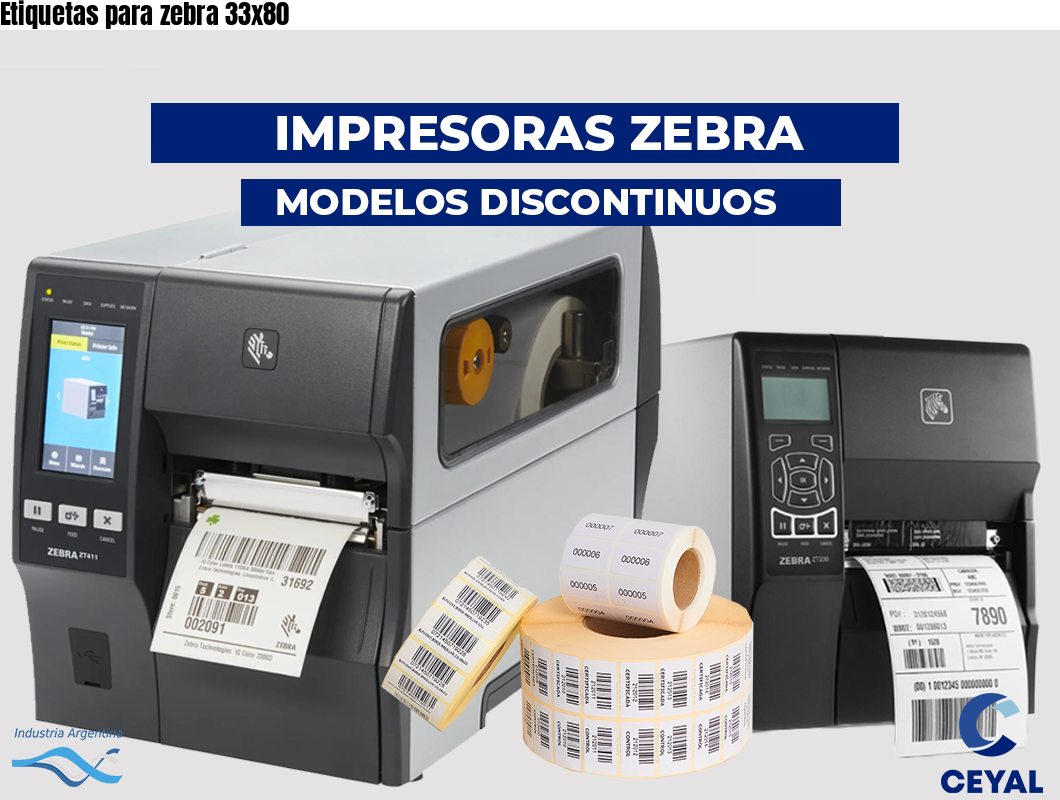 Etiquetas para zebra 33x80