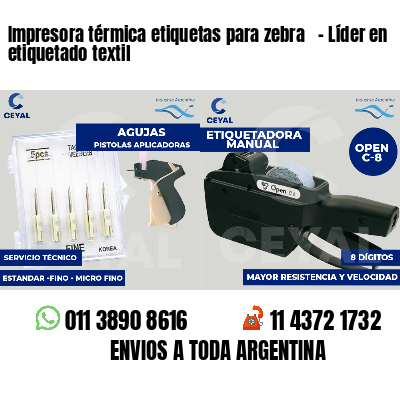 Impresora térmica etiquetas para zebra   - Líder en etiquetado textil