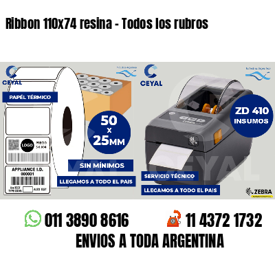 Ribbon 110x74 resina - Todos los rubros