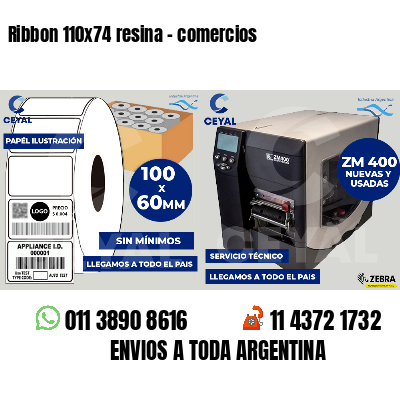 Ribbon 110x74 resina - comercios