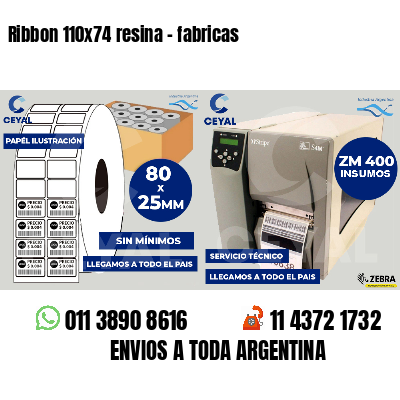 Ribbon 110x74 resina - fabricas