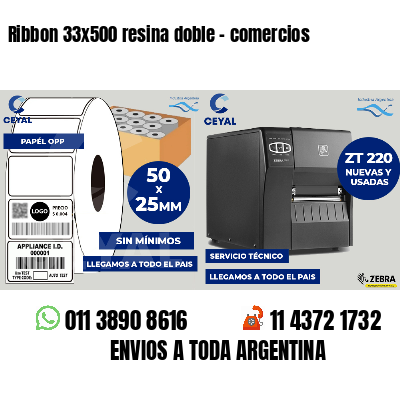 Ribbon 33x500 resina doble - comercios