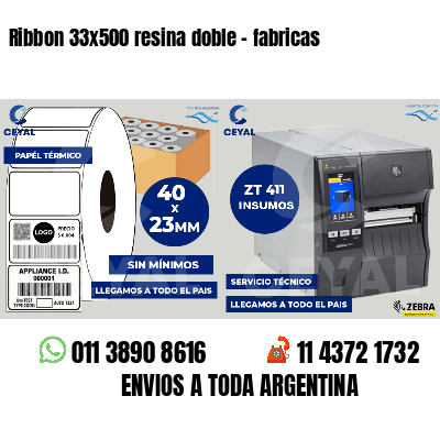Ribbon 33x500 resina doble - fabricas