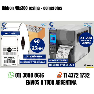 Ribbon 40x300 resina - comercios