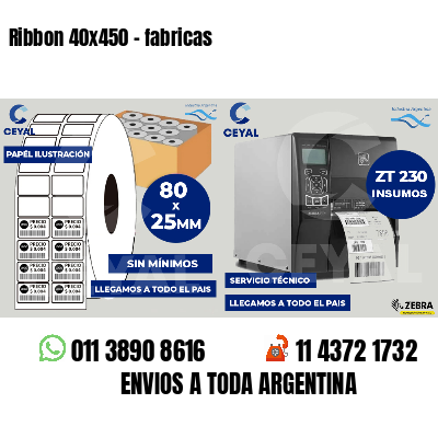 Ribbon 40x450 - fabricas