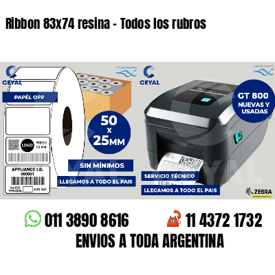 Ribbon 83x74 resina - Todos los rubros