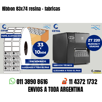 Ribbon 83x74 resina - fabricas