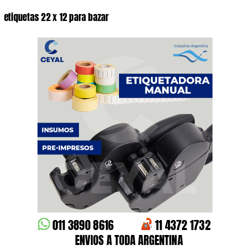 etiquetas 22 x 12 para bazar