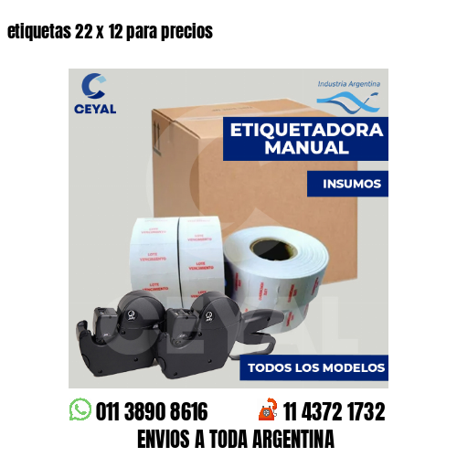 etiquetas 22 x 12 para precios