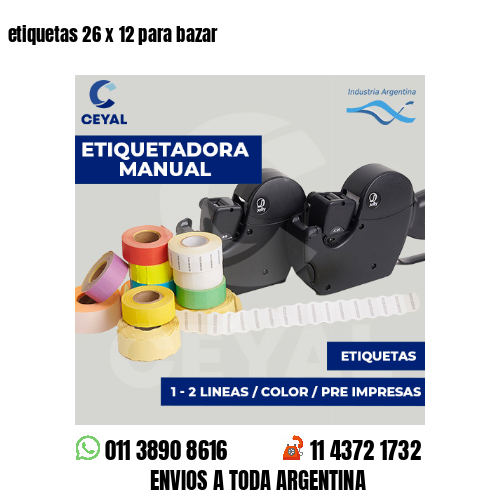 etiquetas 26 x 12 para bazar
