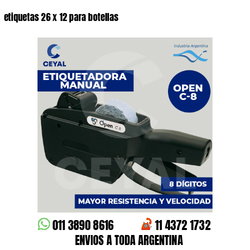 etiquetas 26 x 12 para botellas 