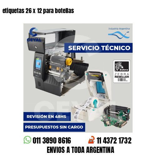etiquetas 26 x 12 para botellas 