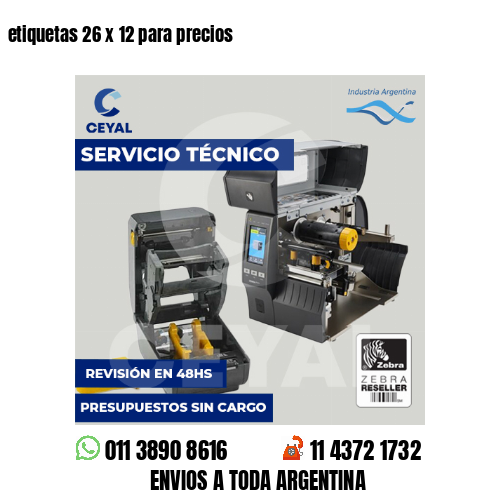etiquetas 26 x 12 para precios
