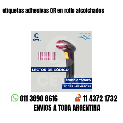 etiquetas adhesivas QR en rollo alcolchados