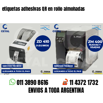 etiquetas adhesivas QR en rollo almohadas