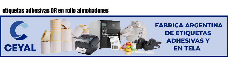 etiquetas adhesivas QR en rollo almohadones