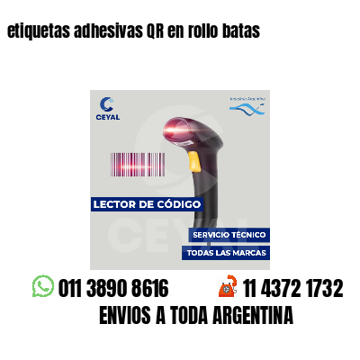 etiquetas adhesivas QR en rollo batas