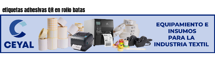 etiquetas adhesivas QR en rollo batas