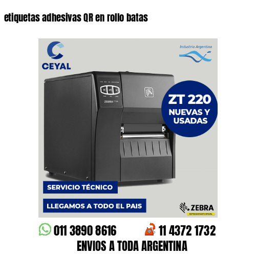 etiquetas adhesivas QR en rollo batas