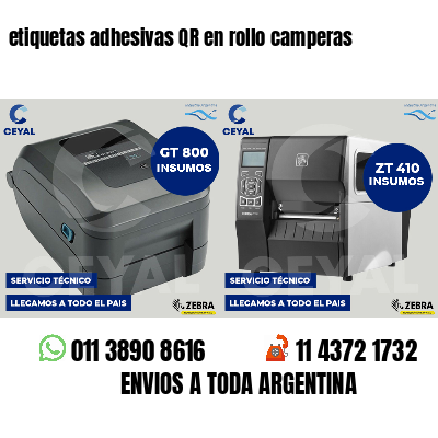 etiquetas adhesivas QR en rollo camperas