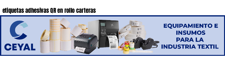 etiquetas adhesivas QR en rollo carteras