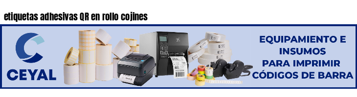 etiquetas adhesivas QR en rollo cojines