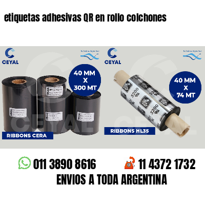 etiquetas adhesivas QR en rollo colchones