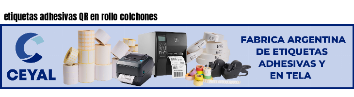 etiquetas adhesivas QR en rollo colchones
